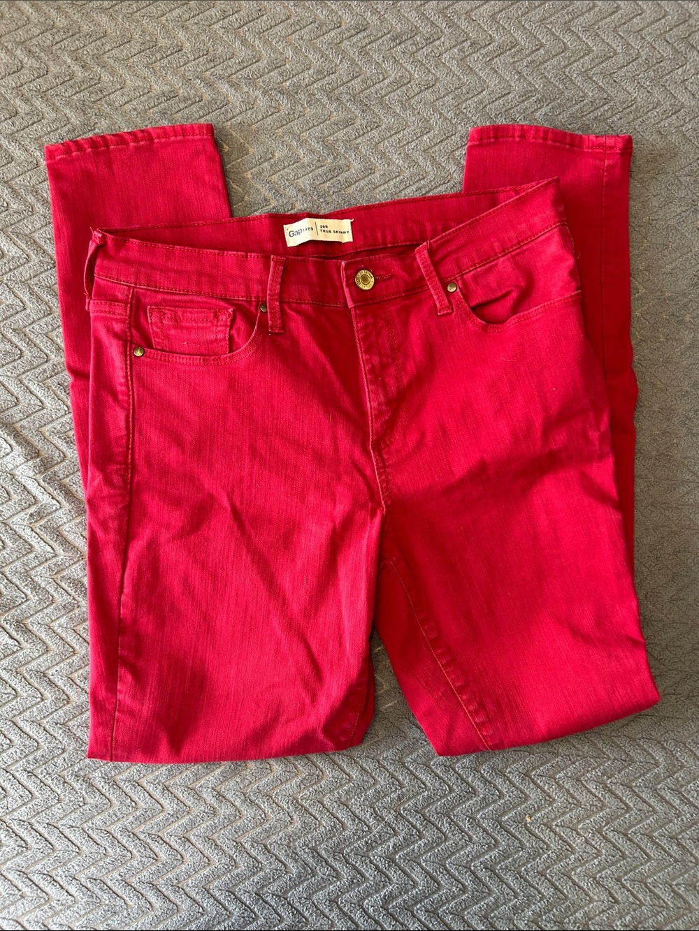GAP Women's Bright Red Skinny Jeans